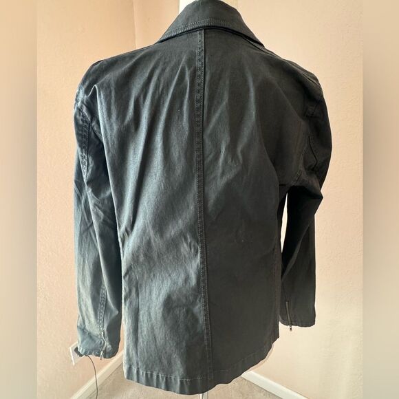 New Eileen Fisher Moto short zip jacket in waxed organic cotton sz M - Picture 10 of 15
